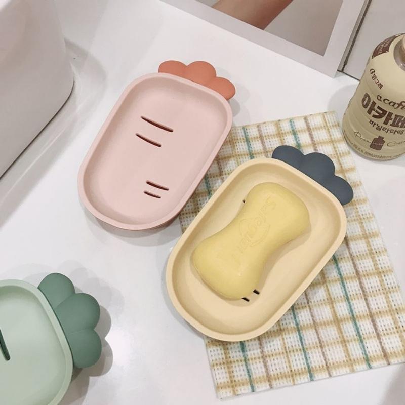 Portable Cartoon Soap Storage Box Household Drain Soap Organizer