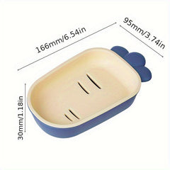 Portable Cartoon Soap Storage Box Household Drain Soap Organizer