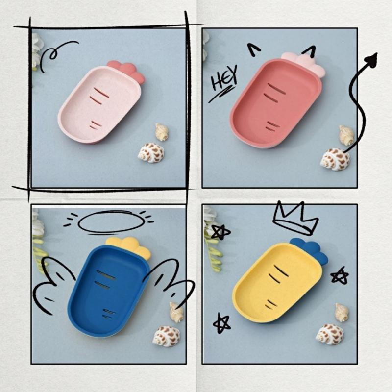 Portable Cartoon Soap Storage Box Household Drain Soap Organizer