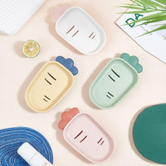 Portable Cartoon Soap Storage Box Household Drain Soap Organizer