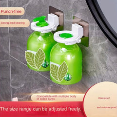 Wall Mounted Shower Gel Shampoo Soap Dispenser Rack Easy Installation