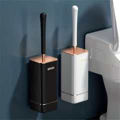 Wall Mounted Toilet Brush With Holder Long Handle No Dead Corner