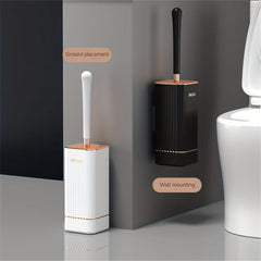 Wall Mounted Toilet Brush With Holder Long Handle No Dead Corner