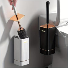 Wall Mounted Toilet Brush With Holder Long Handle No Dead Corner