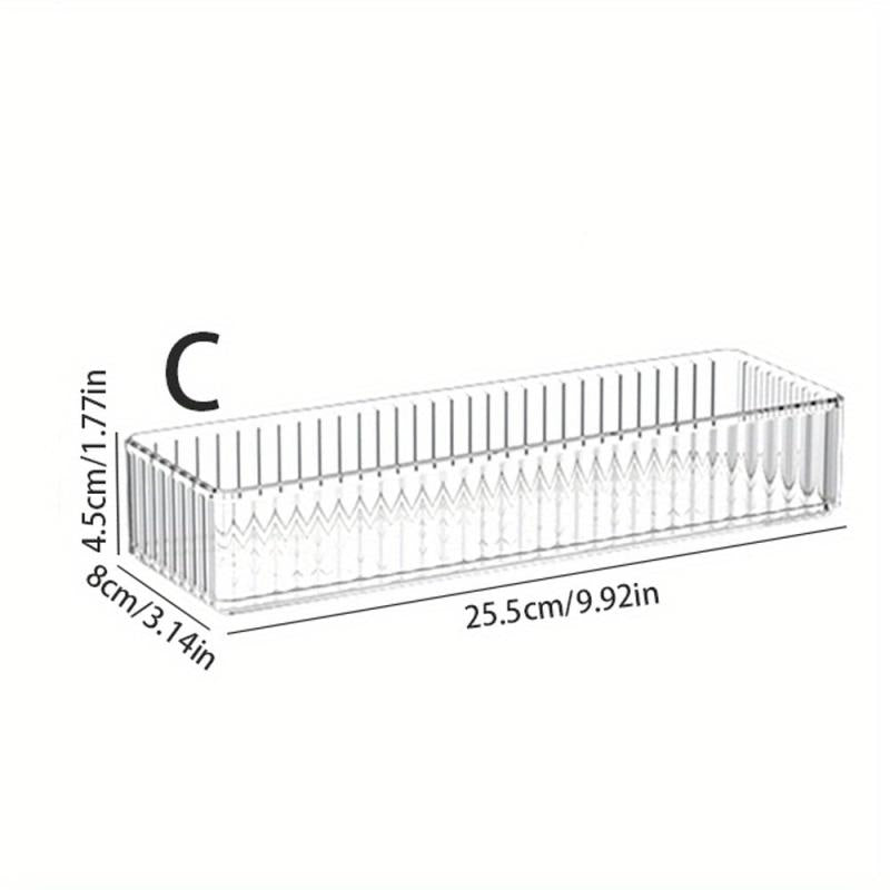 Transparent Cosmetic Storage Box with Shelf
