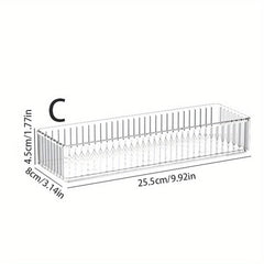 Transparent Cosmetic Storage Box with Shelf
