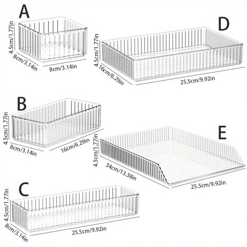 Transparent Cosmetic Storage Box with Shelf