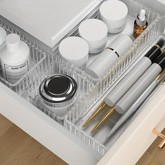 Transparent Cosmetic Storage Box with Shelf