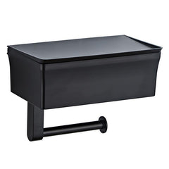 Toilet Paper Holder with Storage Box Stainless Steel Bathroom Tissue Rack