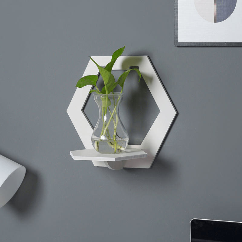 PVC Wall Mounted Makeup Organizer Hanging Shelf for Cosmetics Storage