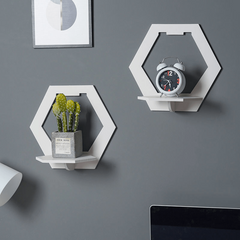 PVC Wall Mounted Makeup Organizer Hanging Shelf for Cosmetics Storage