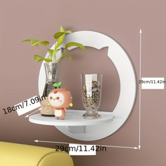 PVC Wall Mounted Makeup Organizer Hanging Shelf for Cosmetics Storage