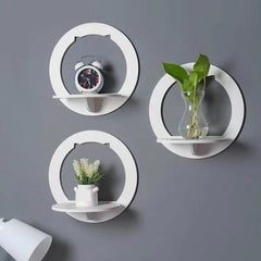 PVC Wall Mounted Makeup Organizer Hanging Shelf for Cosmetics Storage