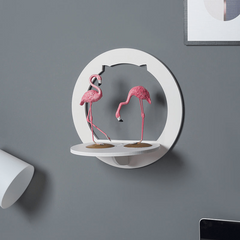 PVC Wall Mounted Makeup Organizer Hanging Shelf for Cosmetics Storage