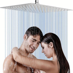 Large Square Rain Shower Head Stainless Steel High Flow Universal Mount