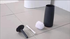 Long Handle Toilet Brush & Holder - Household Scrubbing Cleaning Brush