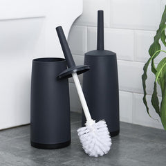 Long Handle Toilet Brush & Holder - Household Scrubbing Cleaning Brush