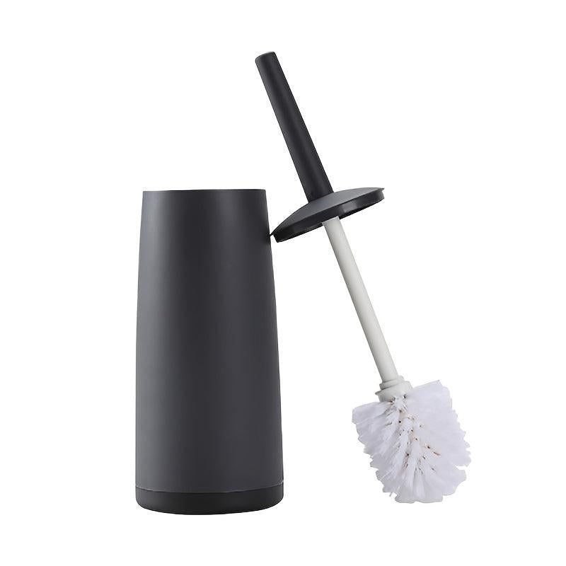 Long Handle Toilet Brush & Holder - Household Scrubbing Cleaning Brush