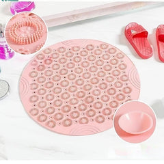 Round Non Slip Shower Mat Strong Suction Bath Mats