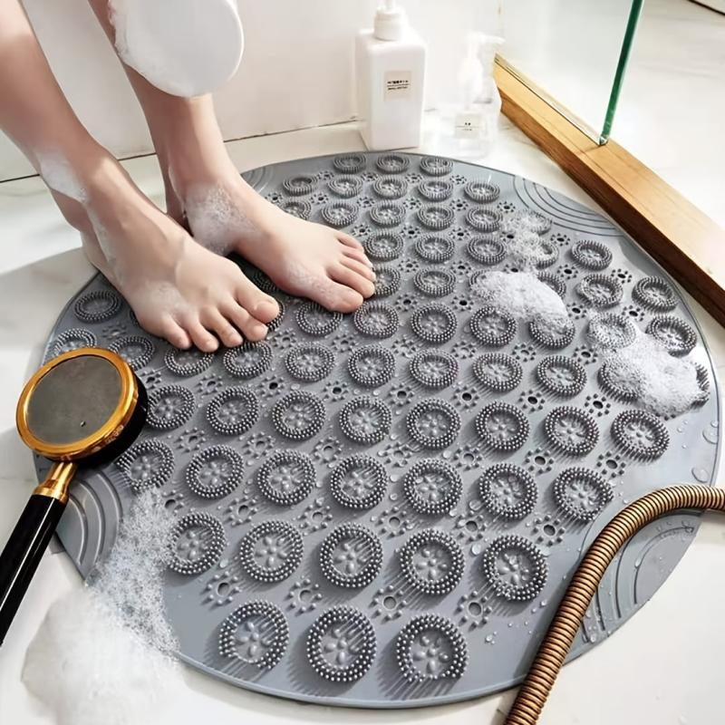Round Non Slip Shower Mat Strong Suction Bath Mats