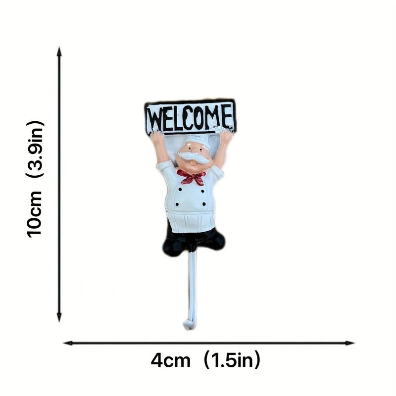 Chef Figure Wall Hooks Towe Hanger Holder