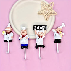 Chef Figure Wall Hooks Towe Hanger Holder