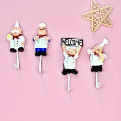 Chef Figure Wall Hooks Towe Hanger Holder