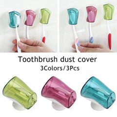 Toothbrush Holder Protector Set Wall Mounted Bathroom Accessory