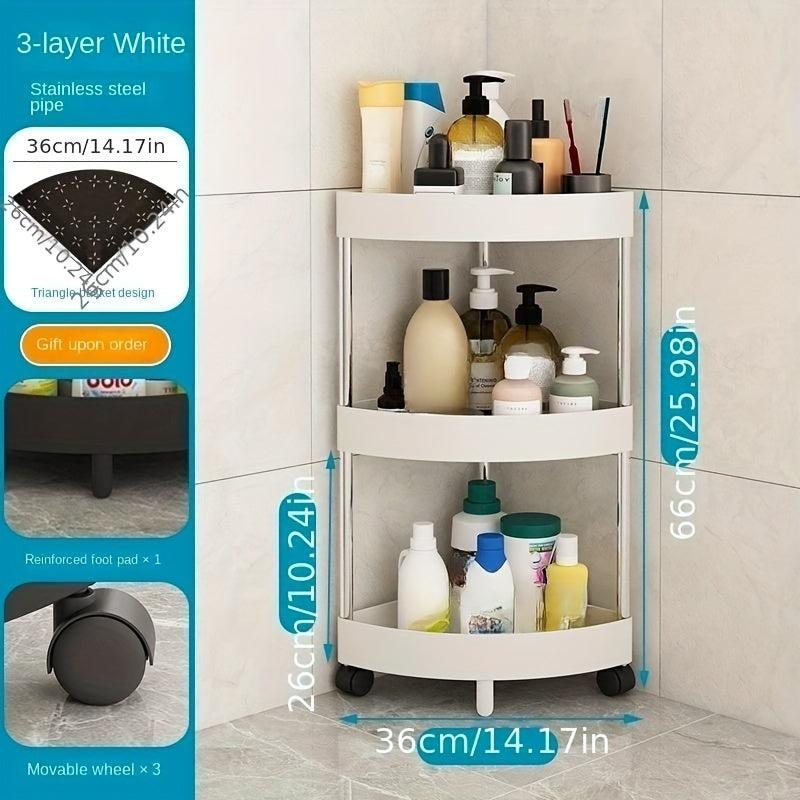 Bathroom Corner Shelves Triangle Storage Rack Standing Corner Storage Rack