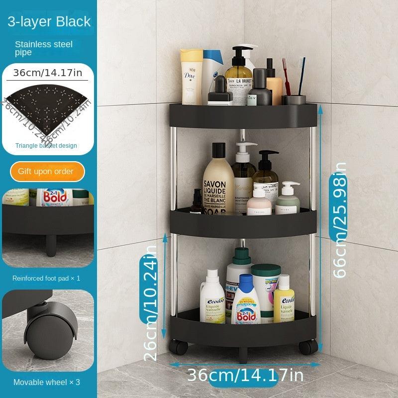 Bathroom Corner Shelves Triangle Storage Rack Standing Corner Storage Rack