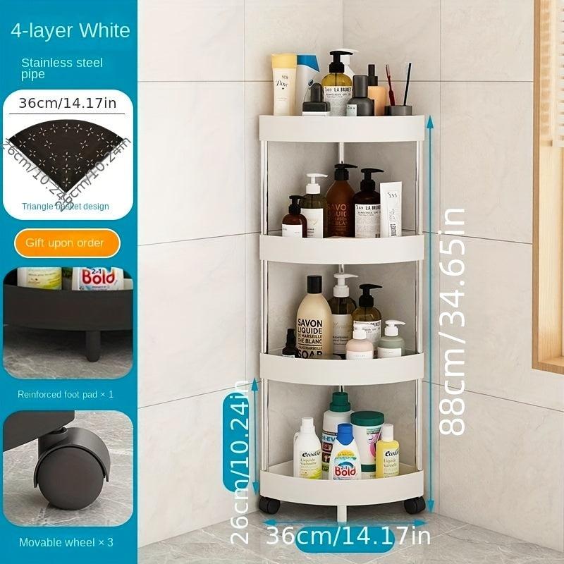 Bathroom Corner Shelves Triangle Storage Rack Standing Corner Storage Rack