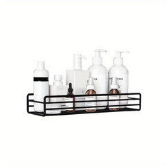 Bathroom Storage Rack with Adhesive Hooks