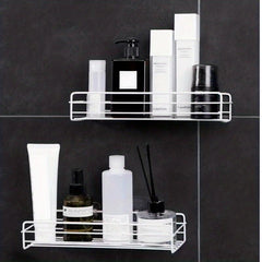Bathroom Storage Rack with Adhesive Hooks