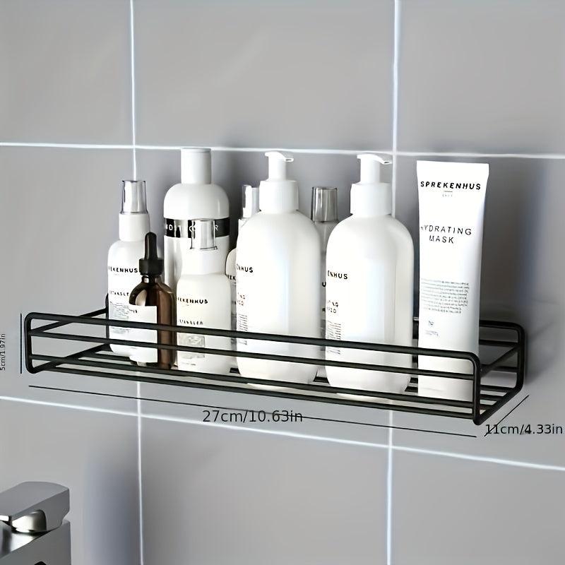 Bathroom Storage Rack with Adhesive Hooks