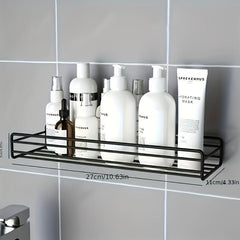 Bathroom Storage Rack with Adhesive Hooks