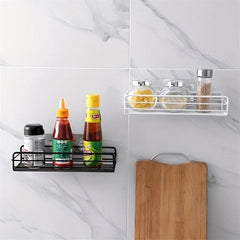 Bathroom Storage Rack with Adhesive Hooks