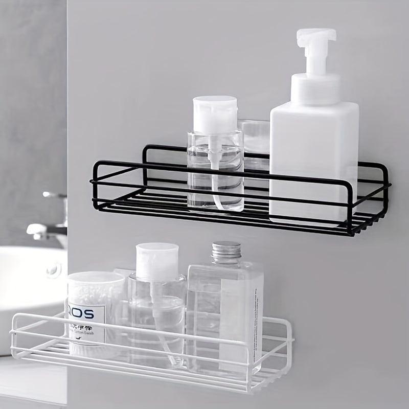 Bathroom Storage Rack with Adhesive Hooks