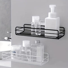 Bathroom Storage Rack with Adhesive Hooks