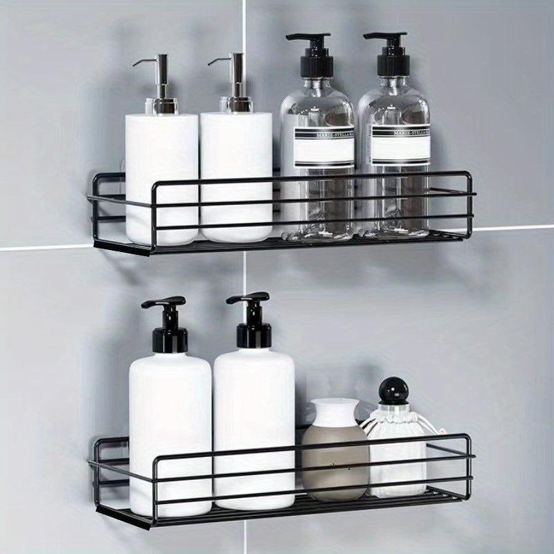 Bathroom Storage Rack with Adhesive Hooks