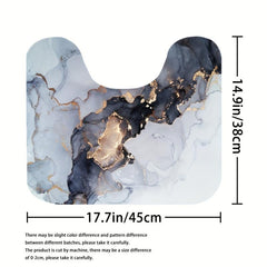 Natural Marble Pattern Bathmat Non-slip Cozy Bathroom Rug Toilet Mat