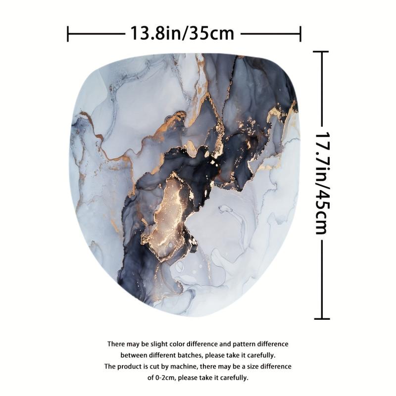 Natural Marble Pattern Bathmat Non-slip Cozy Bathroom Rug Toilet Mat