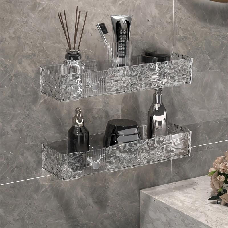 Wall Mounted Bathroom Storage Rack Punch Bathroom Hanging Shelf