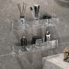 Wall Mounted Bathroom Storage Rack Punch Bathroom Hanging Shelf