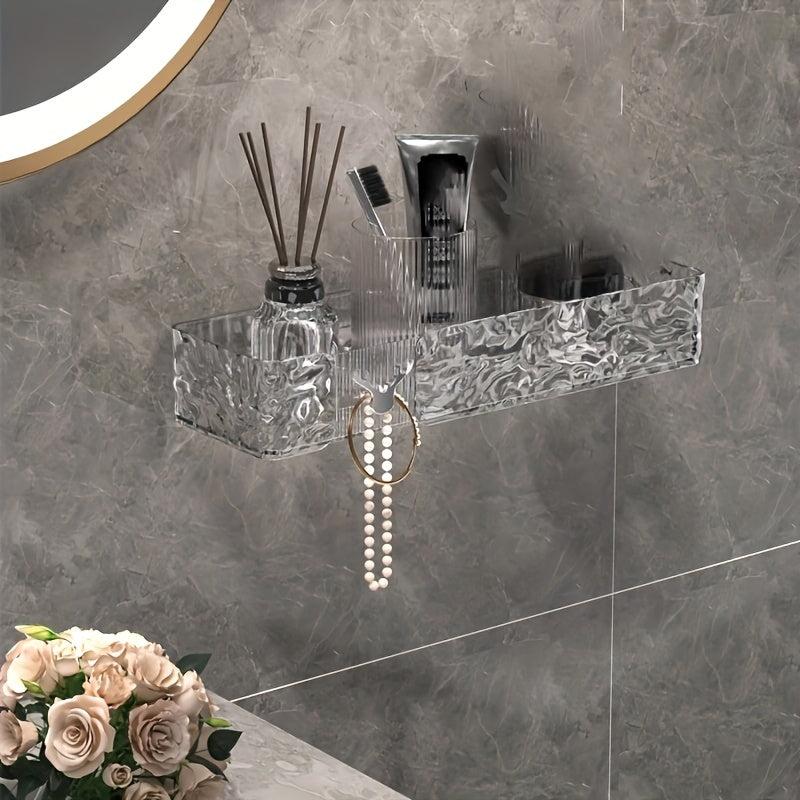 Wall Mounted Bathroom Storage Rack Punch Bathroom Hanging Shelf