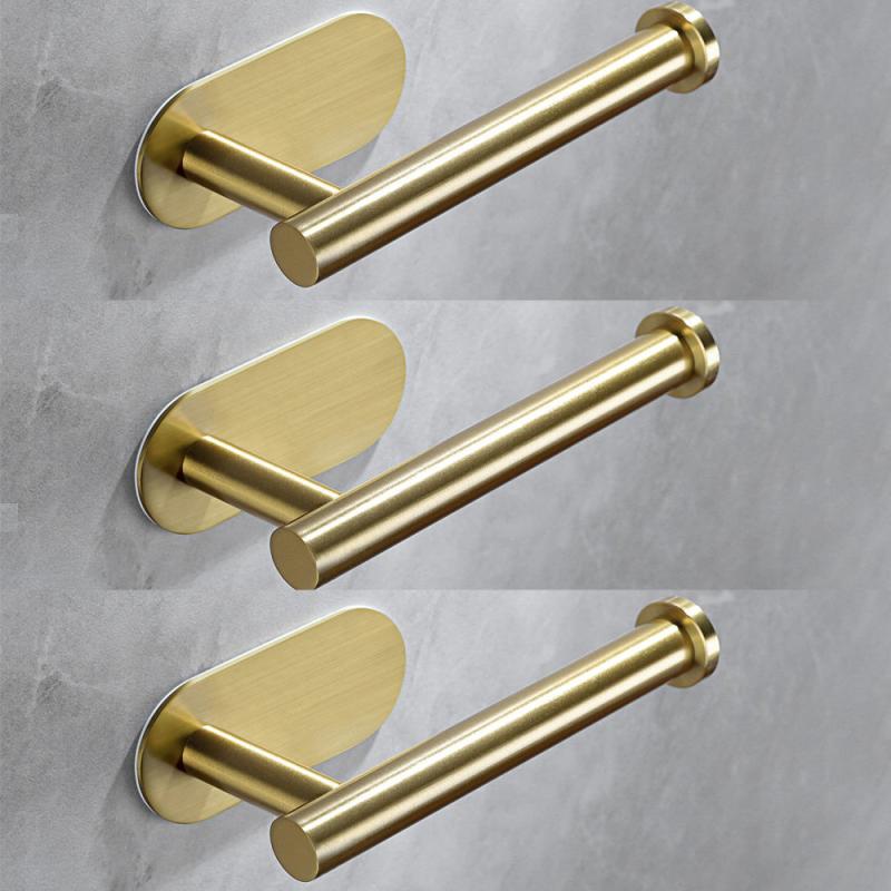 3 Pack Adhesive Toilet Paper Holder Brushed Stainless Steel