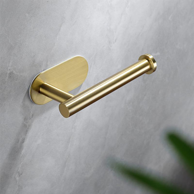 3 Pack Adhesive Toilet Paper Holder Brushed Stainless Steel