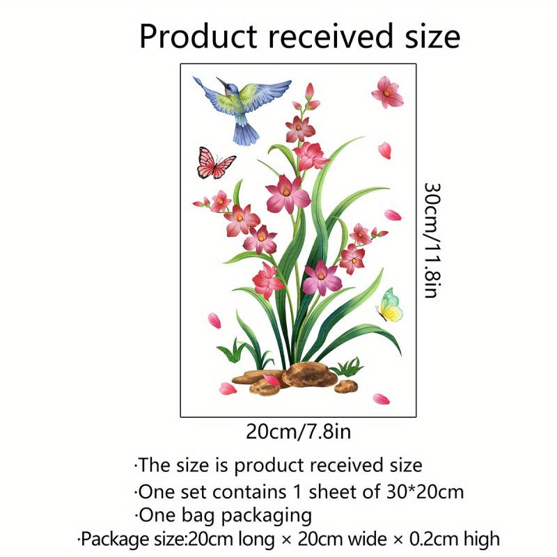 Flower Pattern Toilet Lid Decal Self Adhesive Sticker Bathroom Decor
