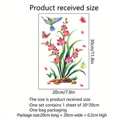 Flower Pattern Toilet Lid Decal Self Adhesive Sticker Bathroom Decor