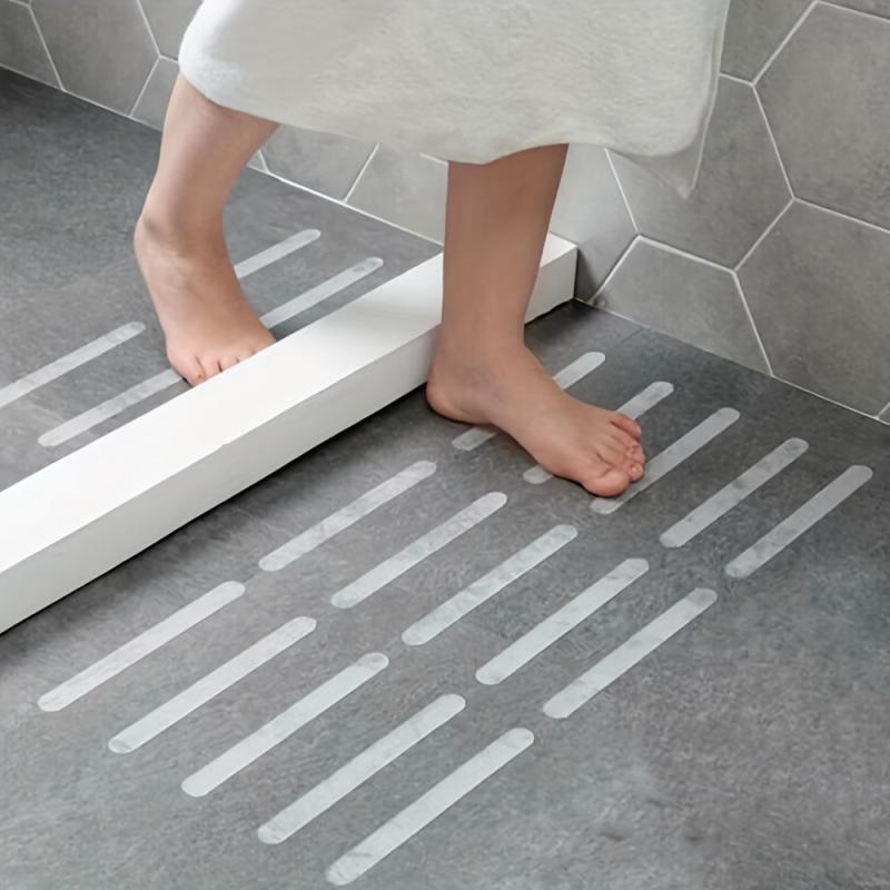 30Pcs Clear Bathroom Non-slip Stickers - Safety Bathtub Strips - Adhesive Decals