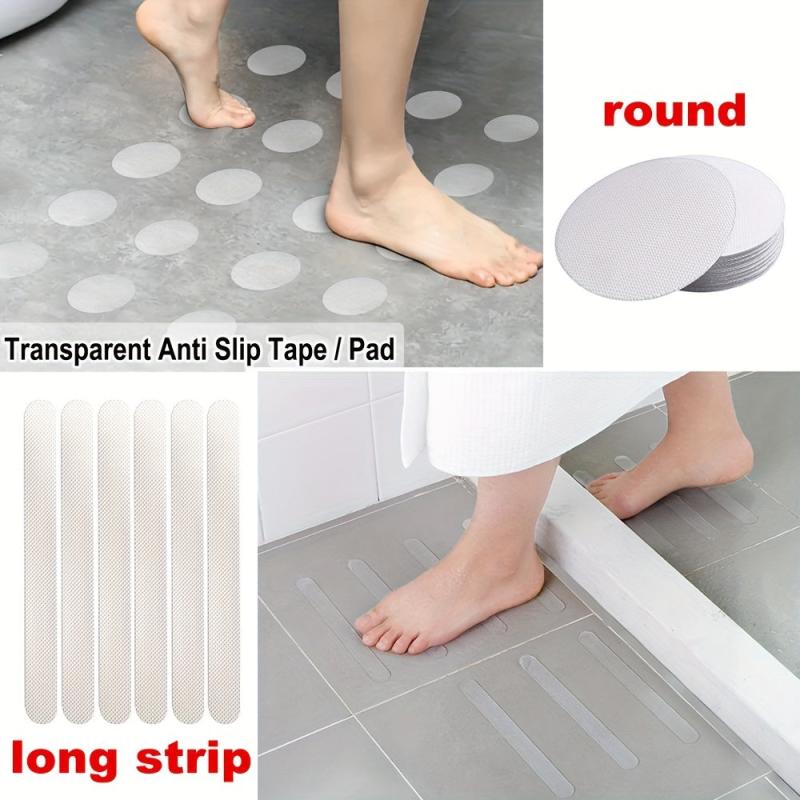 30Pcs Clear Bathroom Non-slip Stickers - Safety Bathtub Strips - Adhesive Decals